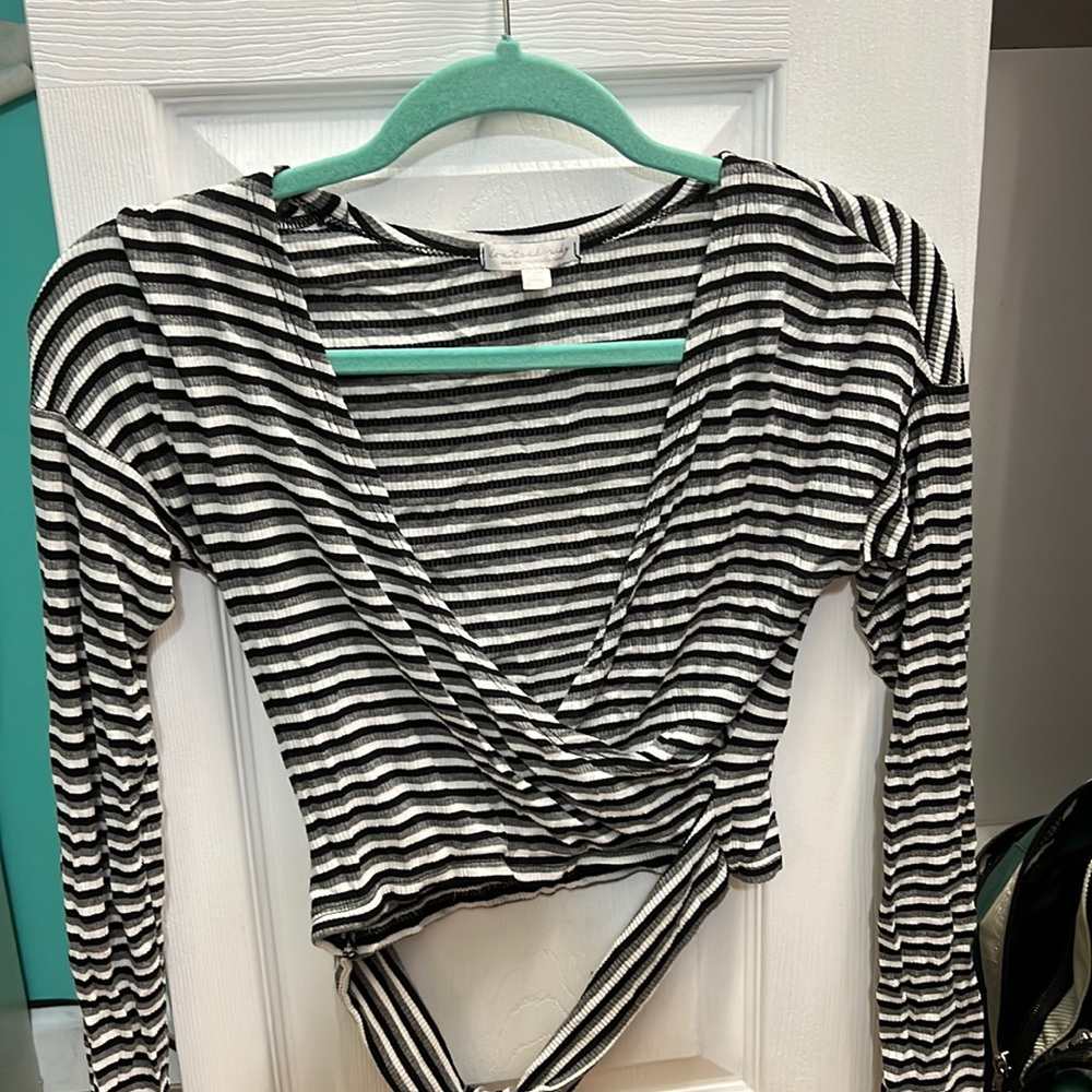 Striped wrap around shirt from Marshall’s